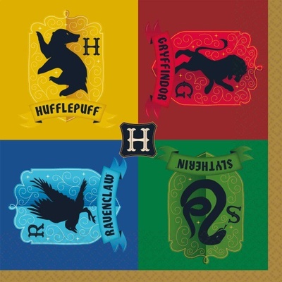 Procos papírové ubrousky Harry Potter Hogwarts Houses 33x33cm 20ks – Zboží Dáma