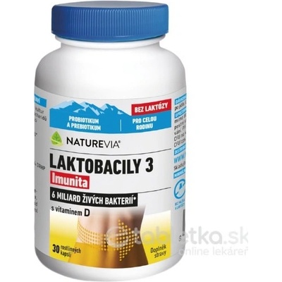 NatureVia Laktobacily 3 Imunita 30 kapsúl