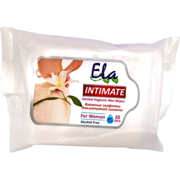 Ela интимни мокри кърпички, 20 броя