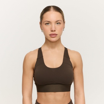 GymBeam Спортен сутиен Limitless Espresso M
