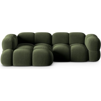 Cosmopolitan Design Зелен кадифен ъглов диван (ляв ъгъл) Loretto - Cosmopolitan Design (COS_LC_120_F1_LORETTO4)