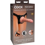 King Cock Elite Beginner's - страпон дилдо - за начинаещи - натурален