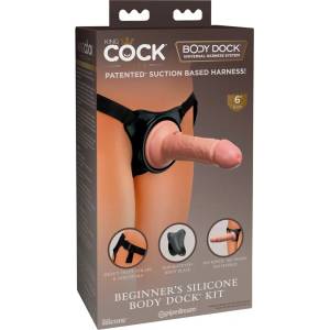 King Cock Elite Beginner's - страпон дилдо - за начинаещи - натурален