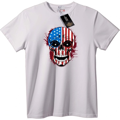 NOONEBRAND Тениска Патриотичен флаг Skull - 5XL, Black