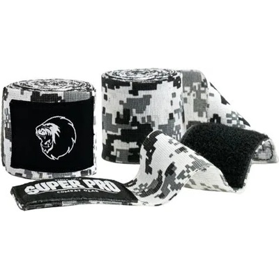 SUPER PRO Бинтове за Бокс Super Pro 250см Black/Grey/White
