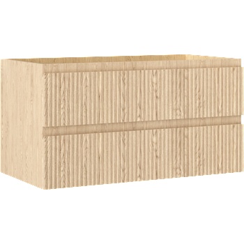 Mexen Rivel шкаф за баня под мивка 90 см, 2 чекмеджета, релефен, дъб - 91A20-09047-2-BFF81 (91A20-09047-2-BFF81)