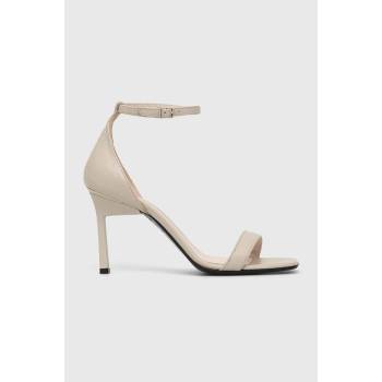 Calvin Klein Кожени сандали Calvin Klein GEO STILETTO SANDAL в бежово HW0HW01610 (HW0HW01610)