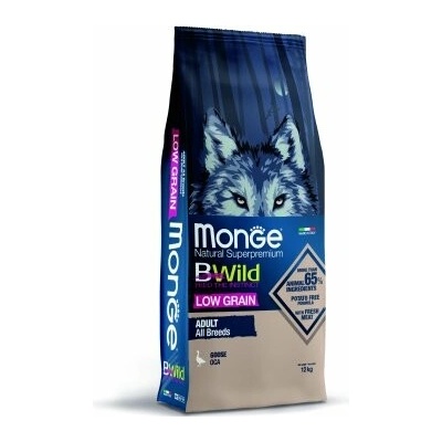 Monge Bwild Dog Low Grain adult husa 12 kg