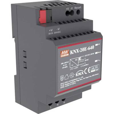 MEAN WELL KNX-20E-640 síťový zdroj na DIN lištu 30 V/DC 640 mA 19.2 W Počet výstupů:1 x Obsah 1 ks