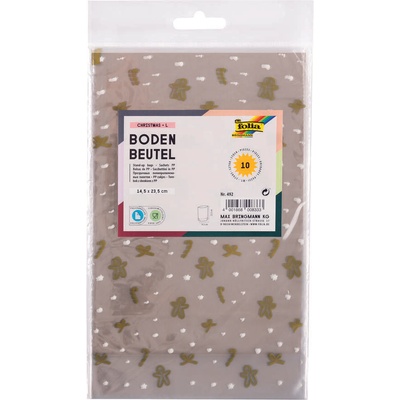 Folia Bringmann Sáčky z PP se zlatým vánočním potiskem, 10 ks - výběr velikosti Velikost: 145 x 235 mm