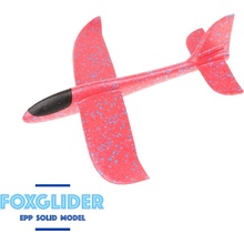 FOXGLIDER detské hádzací lietadlo hádzadlá červené 48cm EPP