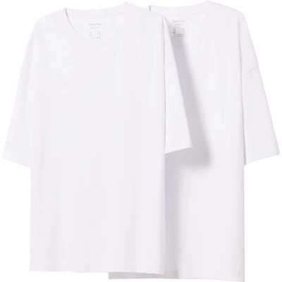Bershka Тениска бяло, размер L