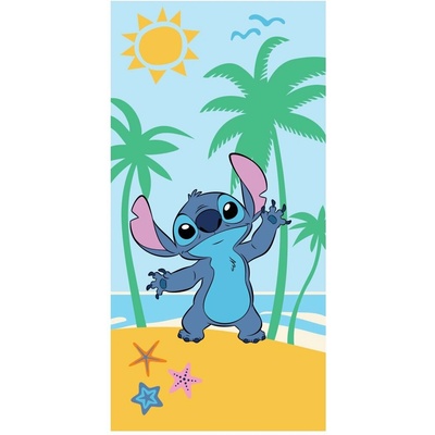 Halantex plážová osuška Lilo & Stitch motív Na slnečnej pláži 70 x 140 cm