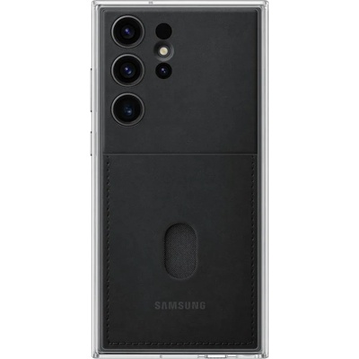 Samsung Frame Cover EF-MS918CBEGWW - оригинален хибриден кейс от две части за Samsung Galaxy S23 Ultra (черен-прозрачен)