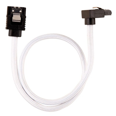 Corsair Premium sleeved SATA cable with 90° connector 2-pack - White (CC-8900279) (CC-8900279) (CC-8900279)