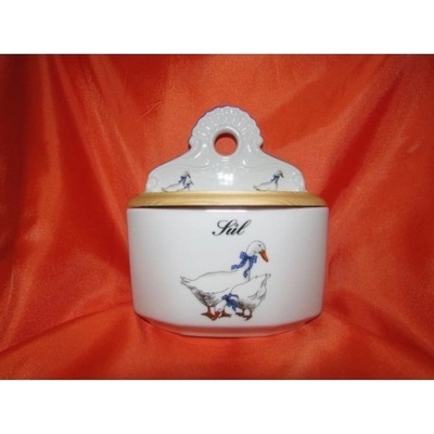 Dubí Český porcelán Slánka na zeď U666 husy 0,7 l