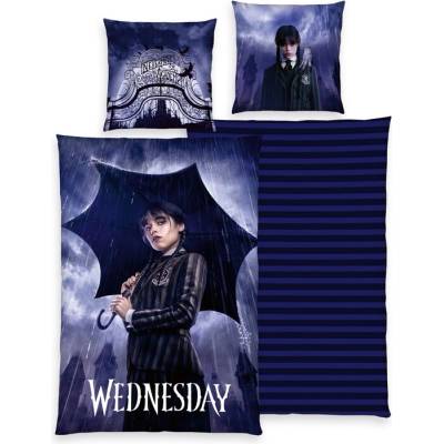 Sconto obliečky WEDNESDAY fialová/čierna 70x90 140x200
