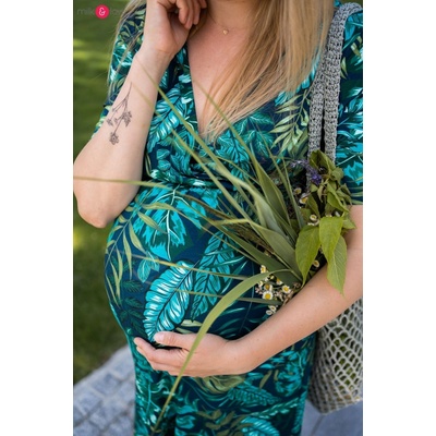 Tehotenské šaty na dojčenie Two Ways Long tropic