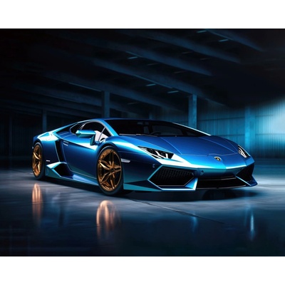 ZUTY Obrazy na stenu - Modré Lamborghini Rámovanie: bez rámu a bez vypnutia plátna, Rozmer: 80x100 cm
