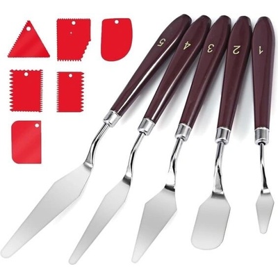 11dílná špachtle, Sada špachtlí, Nástroj špachtle, Potřeby pro umělce, Výtvarné potřeby, Malířská – Zboží Mobilmania