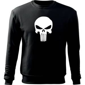 DRAGOWA мъжки суитшърт Punisher, черен, 300г/м2 (3657)