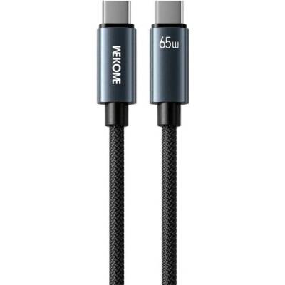 Wekome WDC-64 opletený nabíjecí a datový USB-C na USB-C 1,2m černý