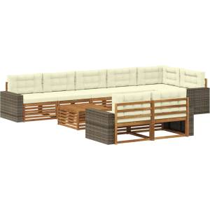 vidaXL Комплект дивани за открито 9 бр (3383548)