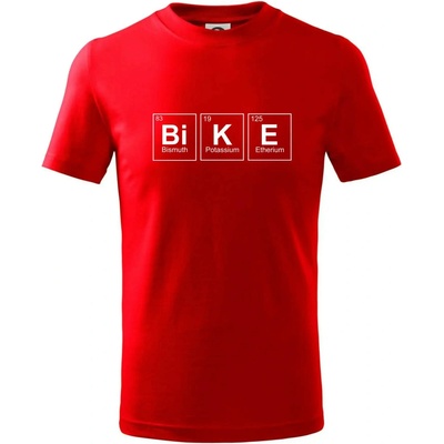 BiKE periodická tabuľka tričko detské červená