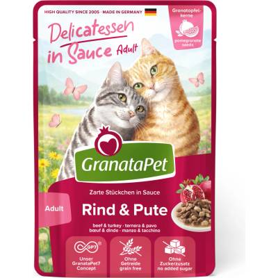 GranataPet Delicatessen v omáčce hovězí a krůtí 12 x 100 g