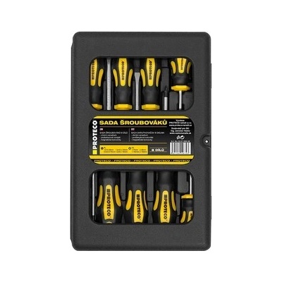PROTECO 10.07-990-06 sada skrutkovačov 8-dielna, PL, PZ