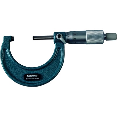 MITUTOYO Mikrometr třmenový analogový 25-50/001 mm s řehtačkou mitu-103-138