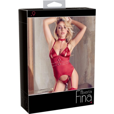 Abierta Fina - glitter chain top and thong (red) – Zboží Dáma