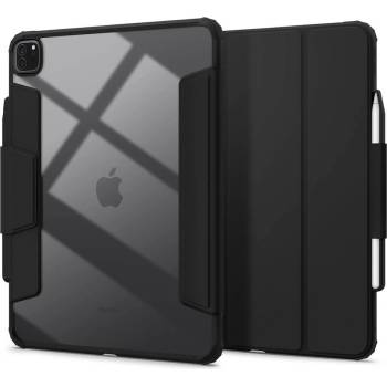 Spigen Air Skin Pro Hybrid Case - полиуретанов калъф с отделящ се кейс и поставка за iPad Pro 13 (2024) (черен-прозрачен)