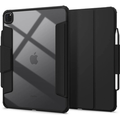 Spigen Air Skin Pro Hybrid Case - полиуретанов калъф с отделящ се кейс и поставка за iPad Pro 13 (2024) (черен-прозрачен)
