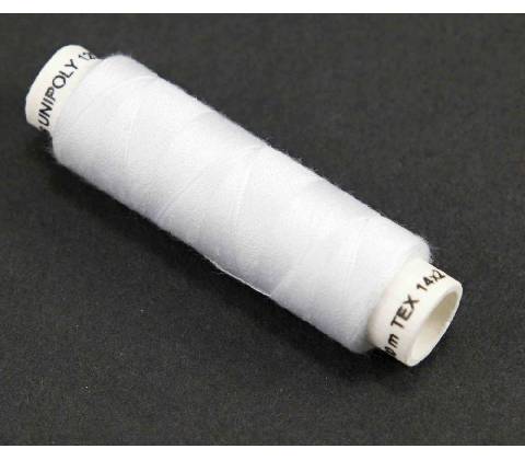 Nit Unipoly - 100% polyester 100m - biela