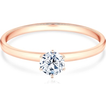 SAVICKI Годежен пръстен savicki: розово злато, лабораторен диамант