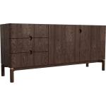 Unique Furniture Тъмнокафяв нисък скрин от декор от дъб 160x73 cm Arun - Unique Furniture (50184710)