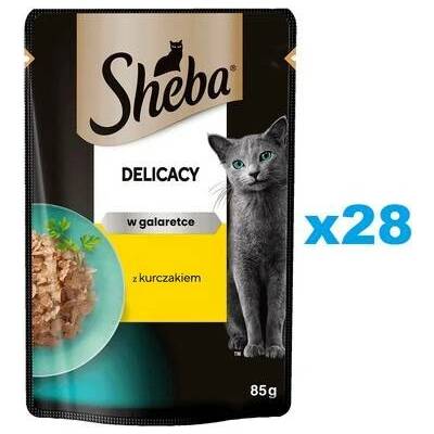 Sheba Delicacy kousky s kuřecím masem v želé 28 x 85 g