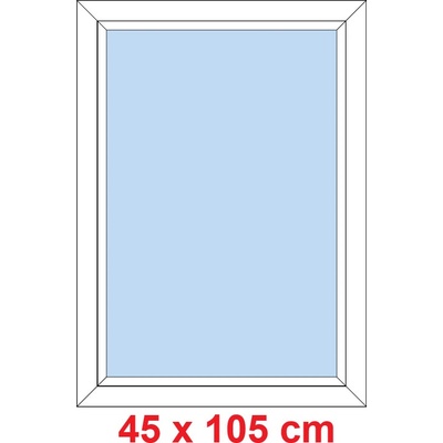 Soft Plastové okno 45x105 cm, FIX neotevíravé, Antracit struktura/bílá