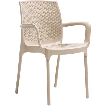 Novussi NOVUSSI-Стол SUNSET RATTAN (R008)КАПУЧИНО D: 57cm/ H: 84cm/ W: 57cm/SH: 45 (0142310)