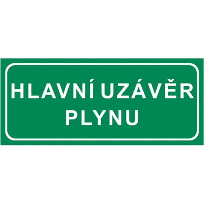 Bezpečnostní značky 7832 Hlavní uzávěr plynu 21x9 plast