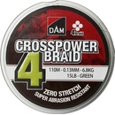 DAM šnúra Crosspower 4-Braid Green 150m 0,10mm 4,5kg