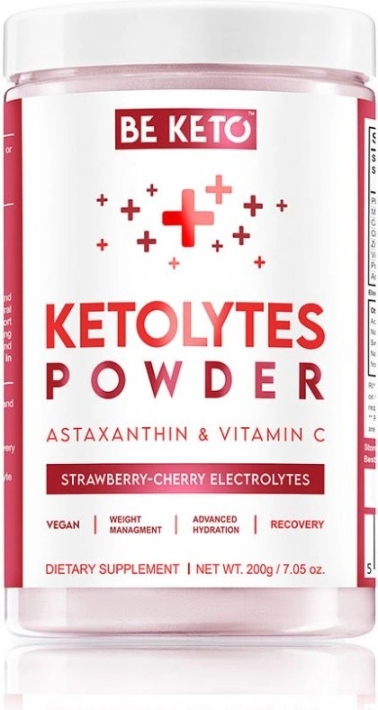 Complément Electrolytes BeKeto Ketolytes - Saveur Citron Frais - 200g - Pour Régime Cétogène