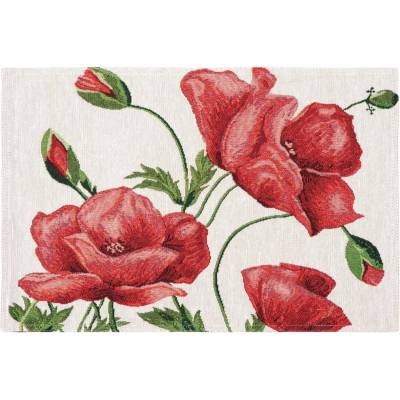 SCANquilt Prestieranie motiv poppy biela červená 32x48cm