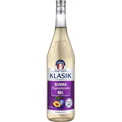 KLASIK Kopaničiarska Slivka 40% 0,7 l (čistá fľaša)