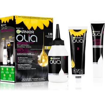 Garnier Olia Big Kit перманентната боя за коса цвят 1.10 Black Sapphire