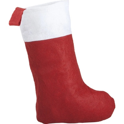 Mikuláš Santa vánoční punčocha 43 cm červenobílá