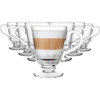 Altom Design Siena Korál Sklenice na kávu na stopce6 x 320 ml