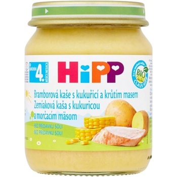 HiPP zemiakové pyré s kukuricou a morčacím mäsom 125 g