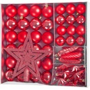 MagicHome Gulesada 50 ks 4-5 cm strieborné hviezda girlanda šiška na vianočný stromček